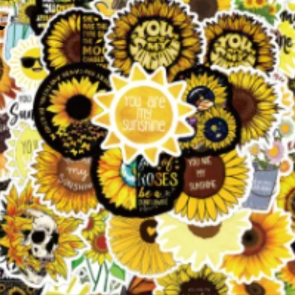 100 pack 50ea -10x13 SUNFLOWER poly mailers. ➕️ 50 LARGE SUNFLOWER 🌻 STICKERS - Picture 4 of 16